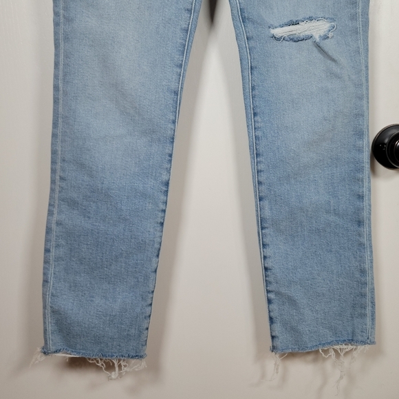 Madewell The Perfect Vintage Jeans High Rise Raw Hem Size 24 NWOT - Picture 2 of 13